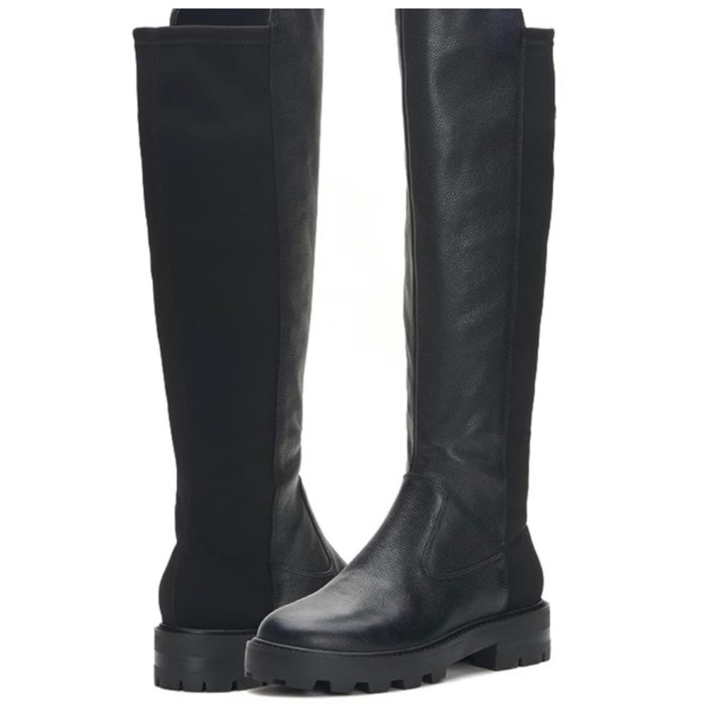 Vince Camuto Tencoli Genuine Leather Stretch Back Platform Lug Sole Tall Boot 8